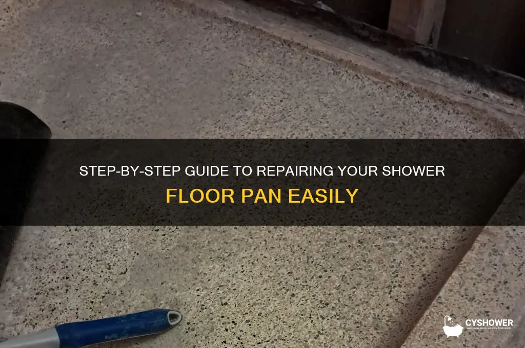 how to fix a shower floor pan