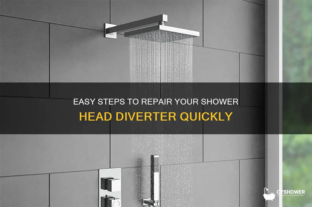 how to fix a shower head diverter
