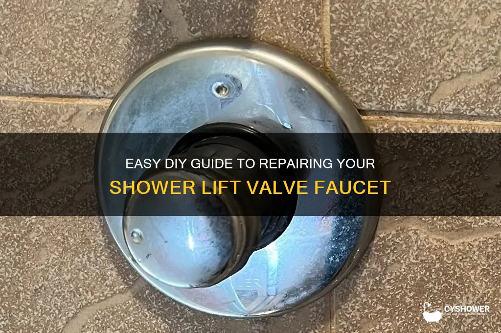 how to fix a shower lift valve on a faucet