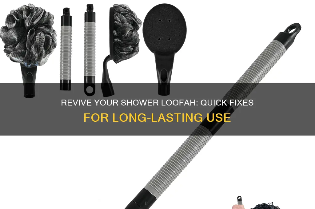 how to fix a shower loofah