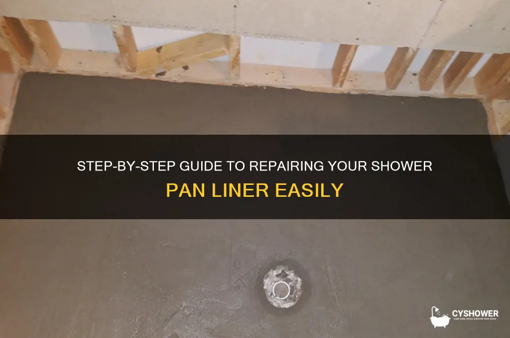 how to fix a shower pan liner