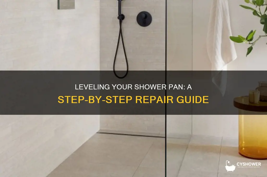 how to fix a shower pan that is not level