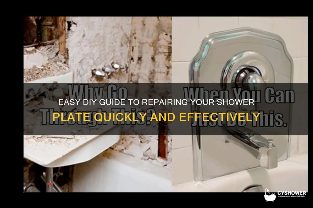 how to fix a shower plate