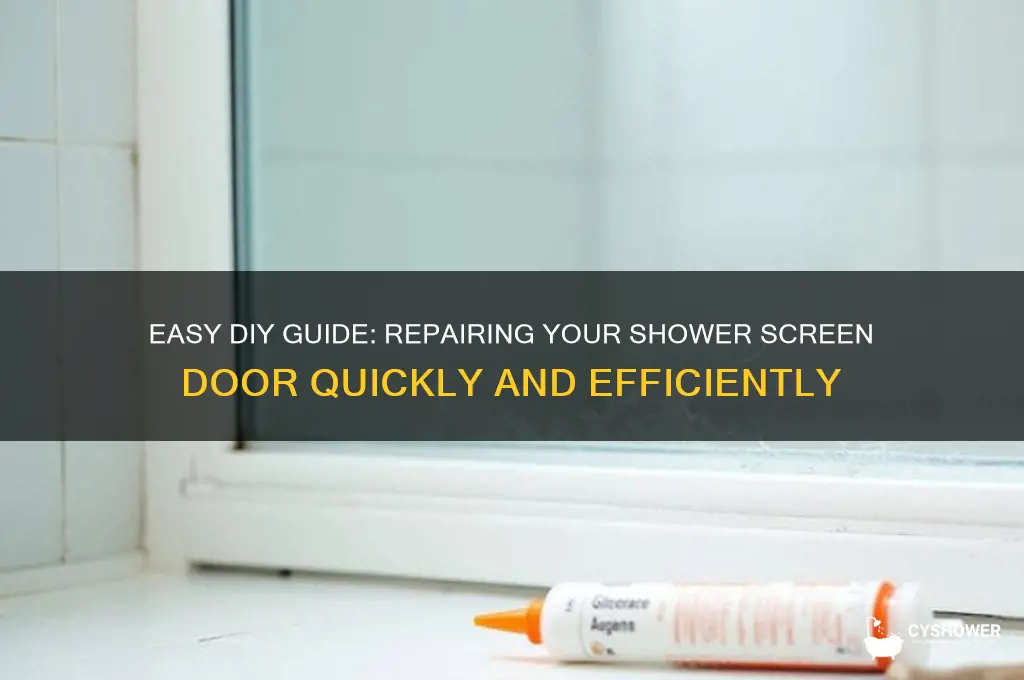 how to fix a shower screen door
