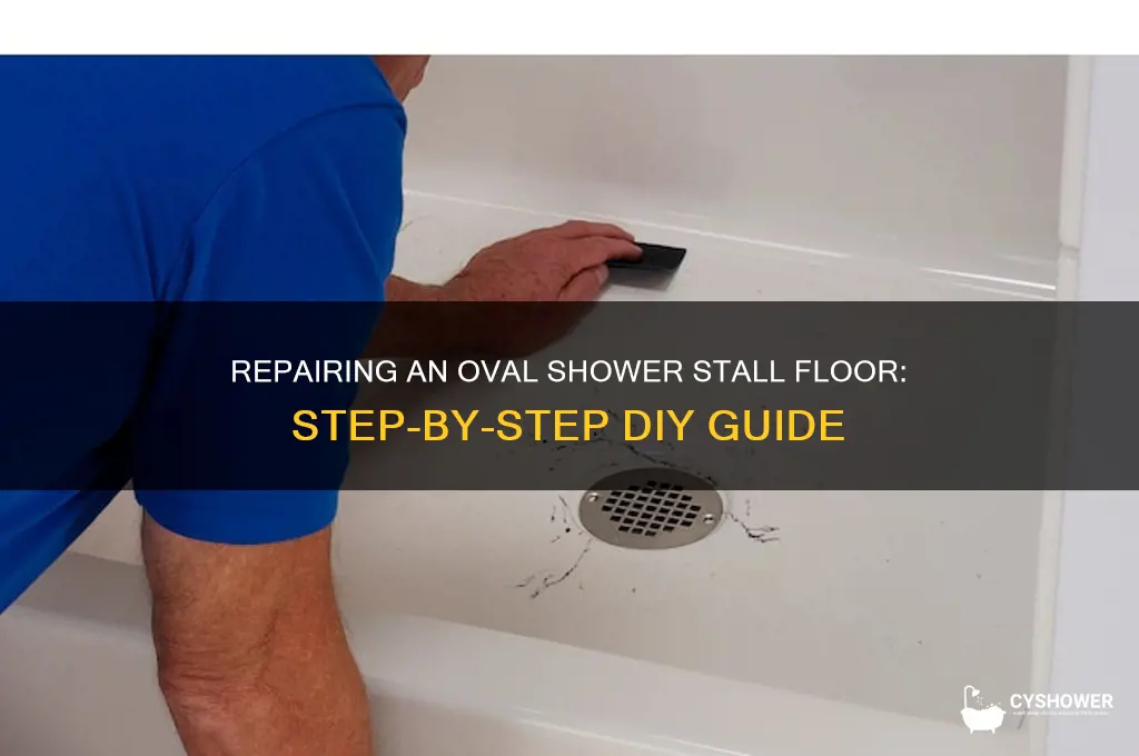 how to fix a shower stall floor oval