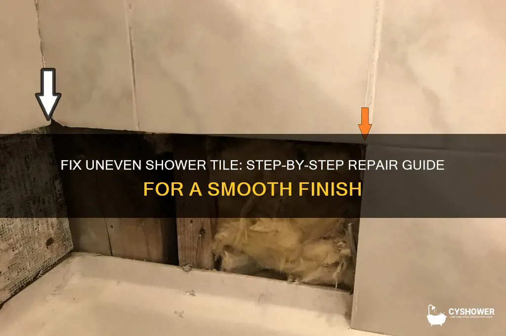 how to fix a shower that is unveven tile