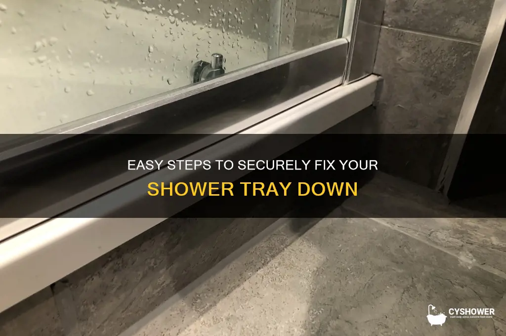 how to fix a shower tray down