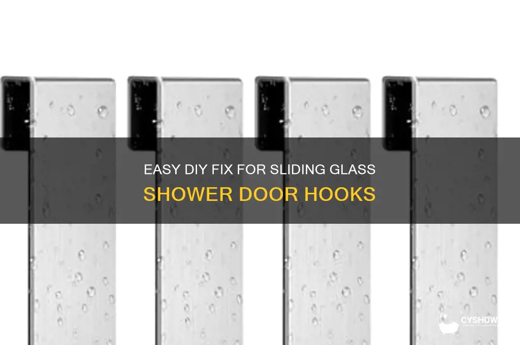how to fix a sliding glass shower door with hooks