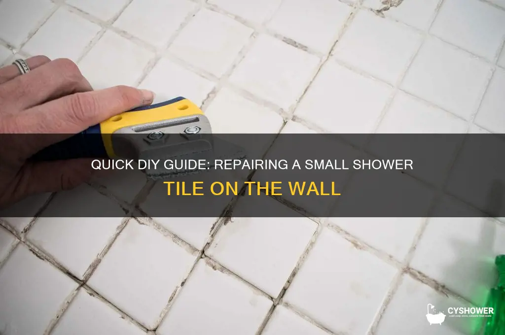 how to fix a small shower tile on the wall