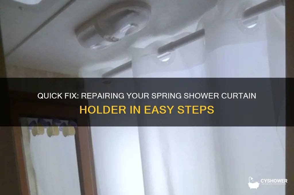 how to fix a spring shower curtain holder vidioe