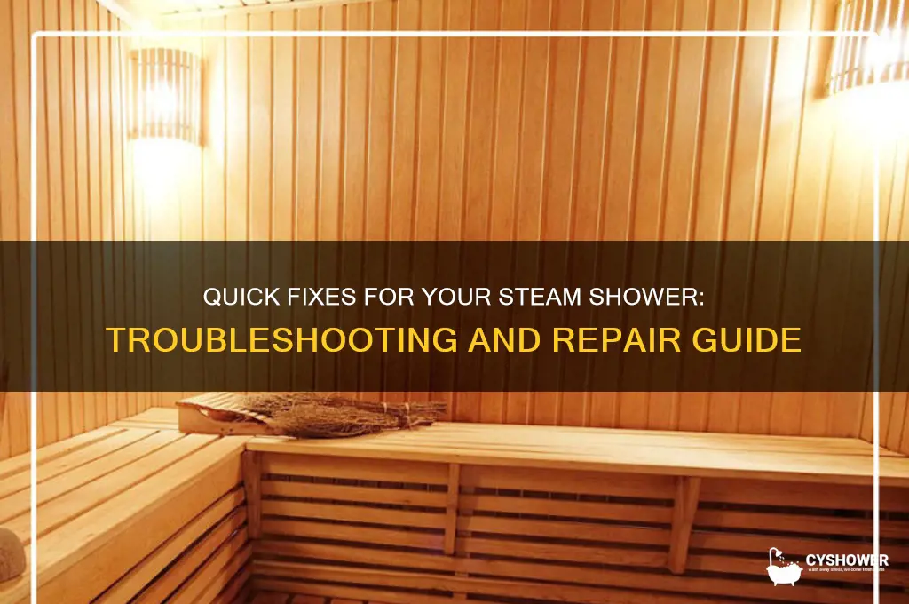 how to fix a steam shower