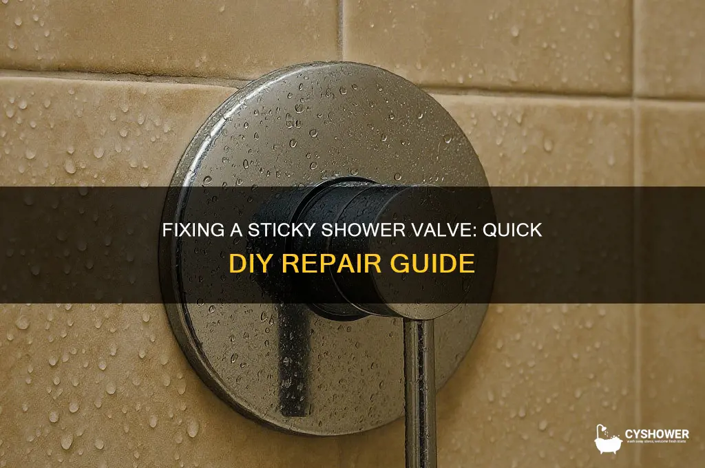 how to fix a sticky shower valve