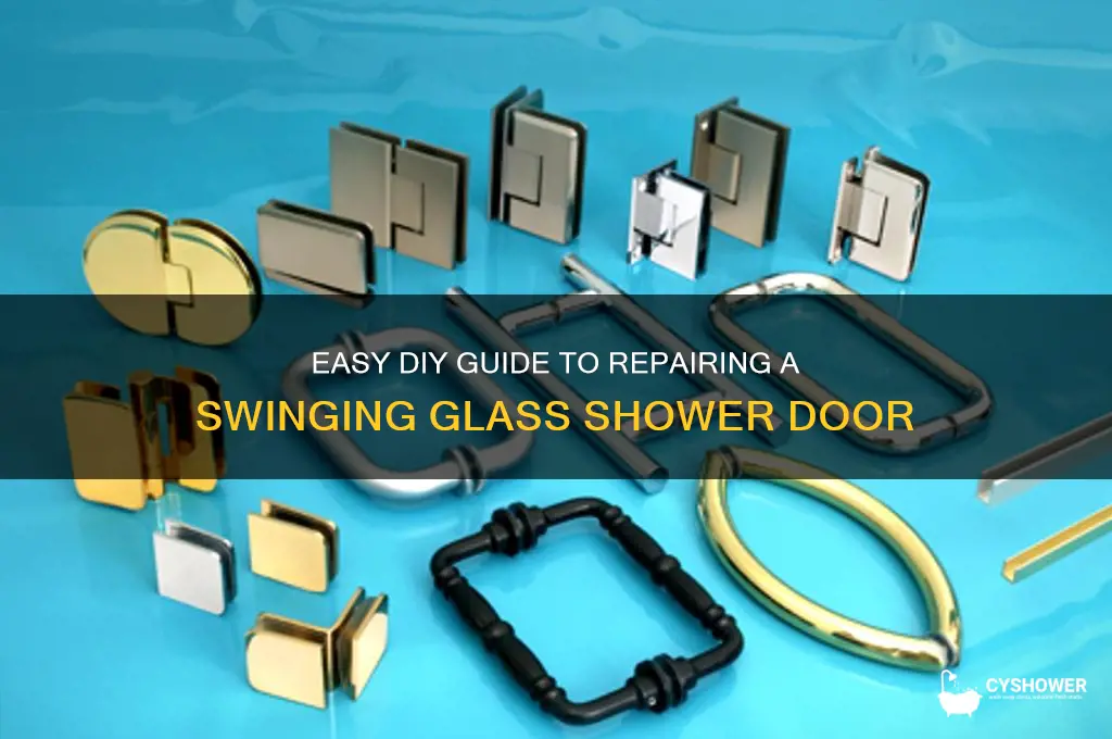 how to fix a swinging glass shower door
