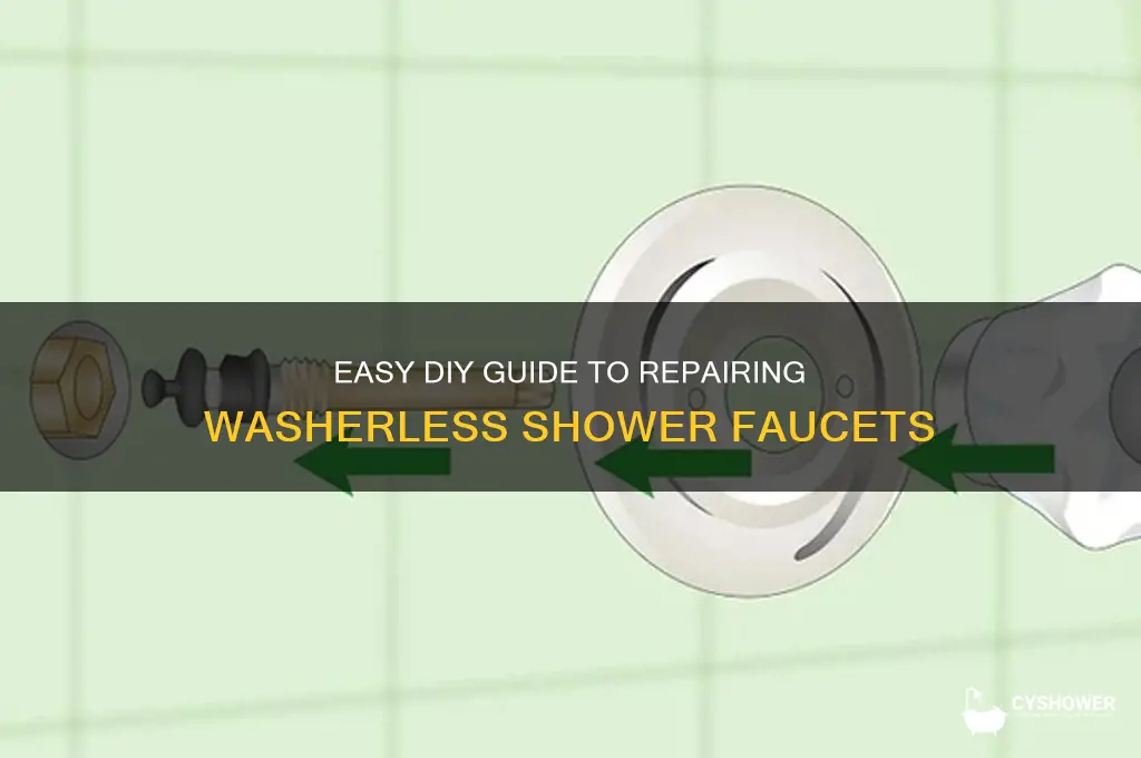 how to fix a washerless shower faucet