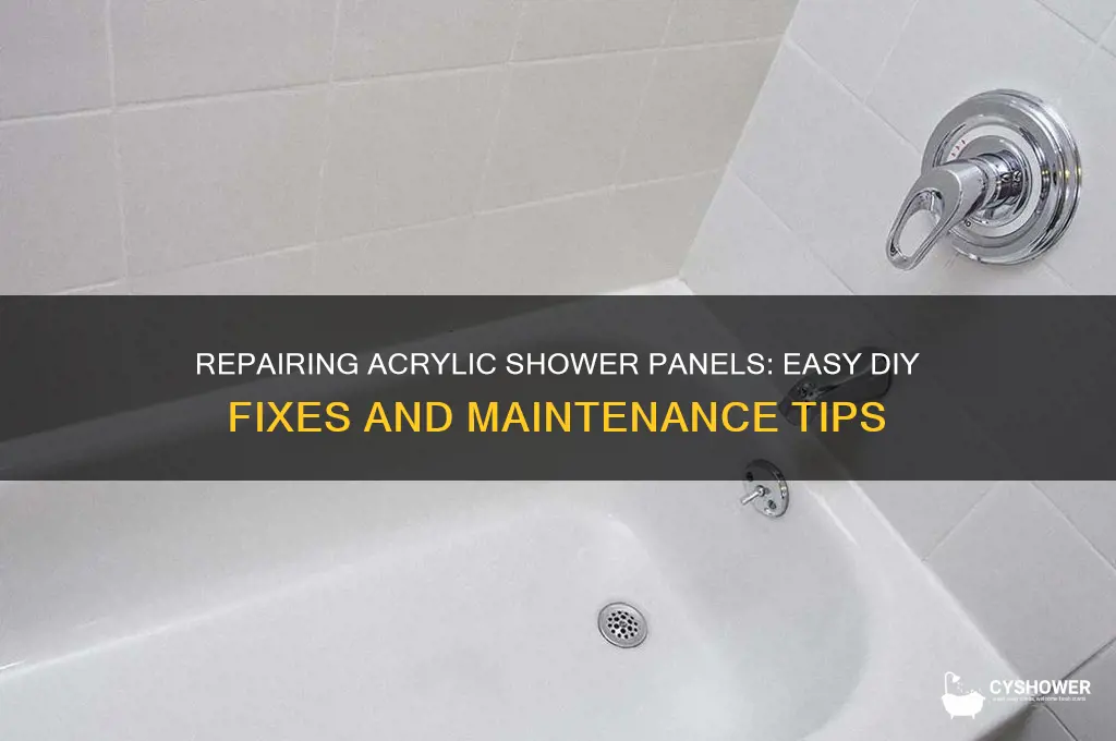 how to fix acrylic shower panels