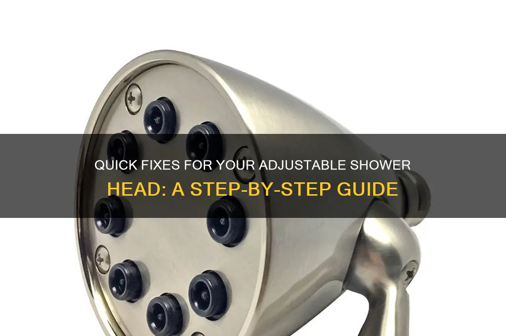 how to fix adjustable shower head