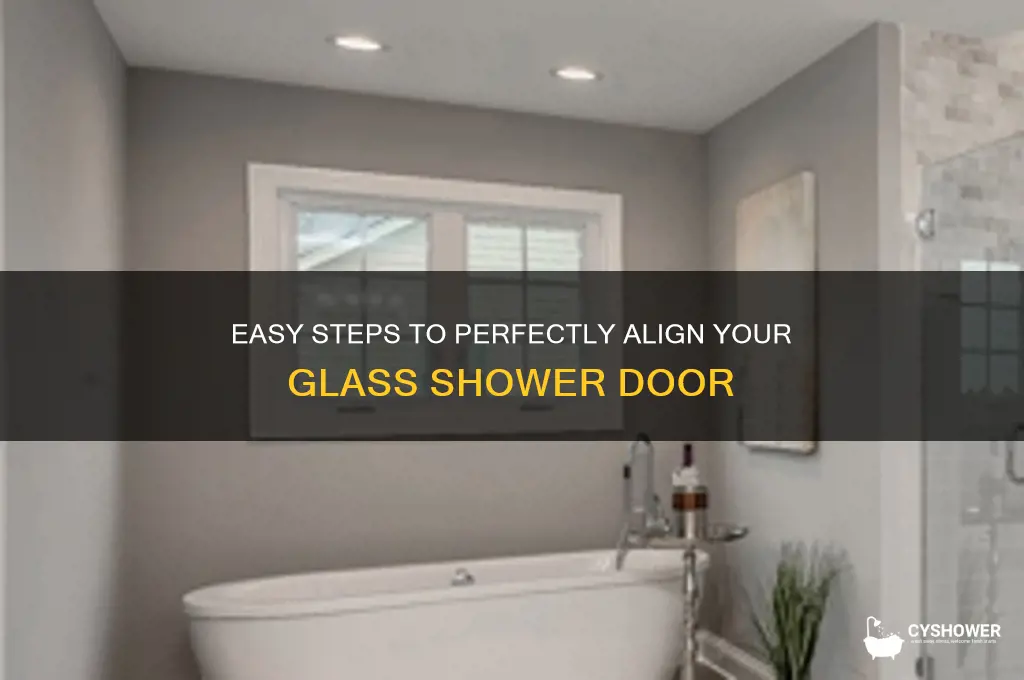 how to fix alignment of glass shower door