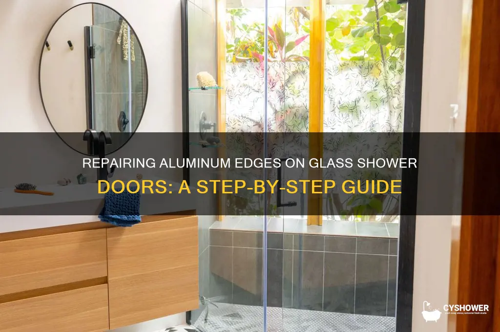 how to fix aluminum edge of glass shower door