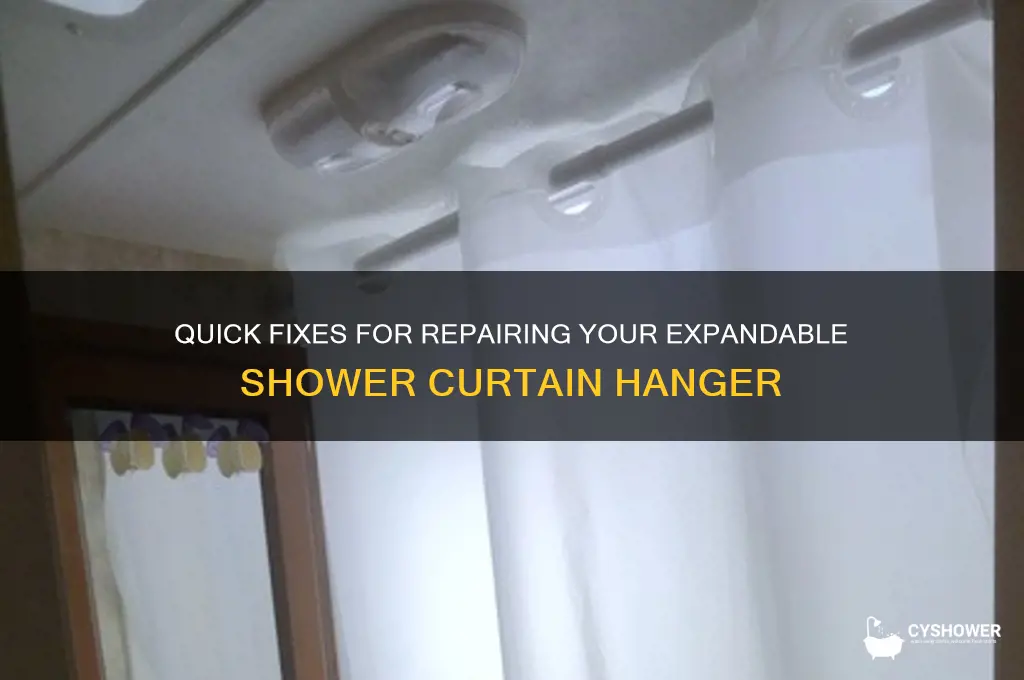 how to fix an expandable shower curtain hanger