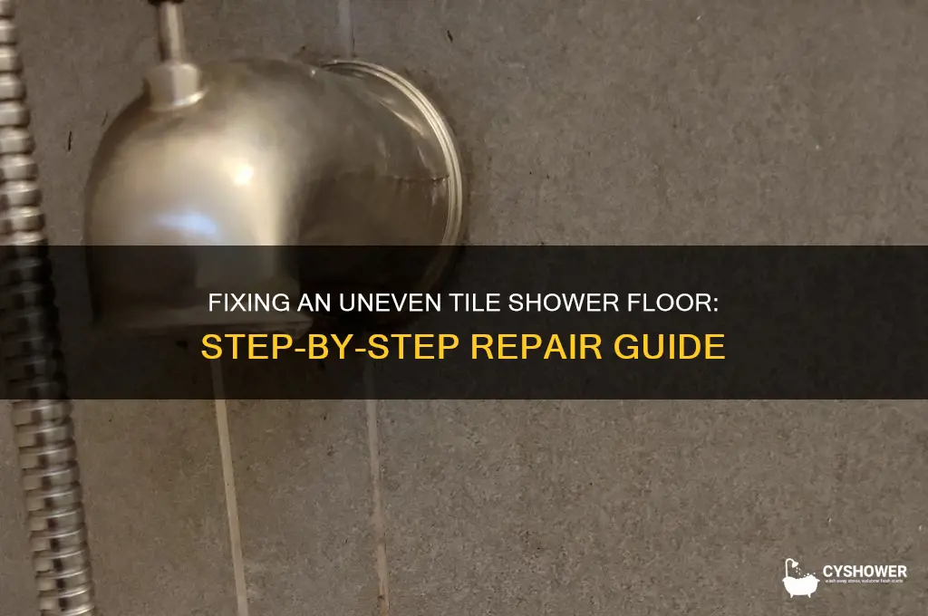 how to fix an uneven tile shower floor