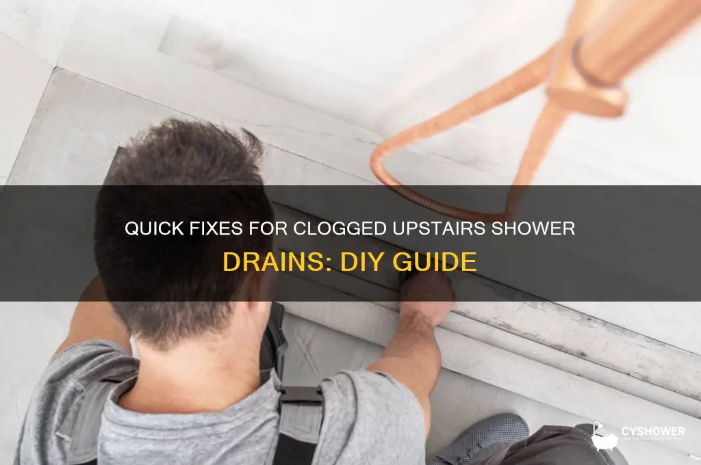how to fix an upstairs shower drain
