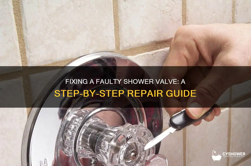 how to fix bad shower valve
