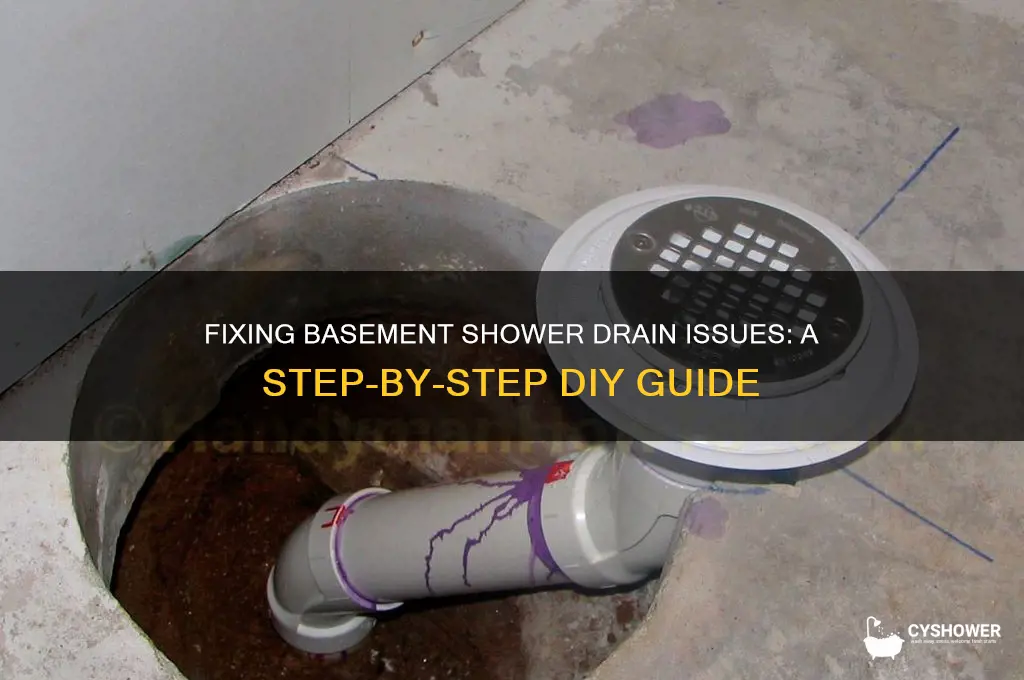 how to fix basement shower drain