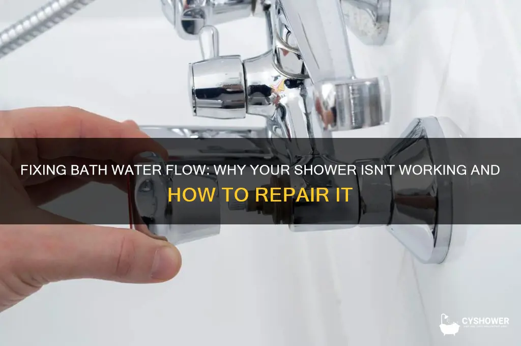 how to fix bath have water but shower don