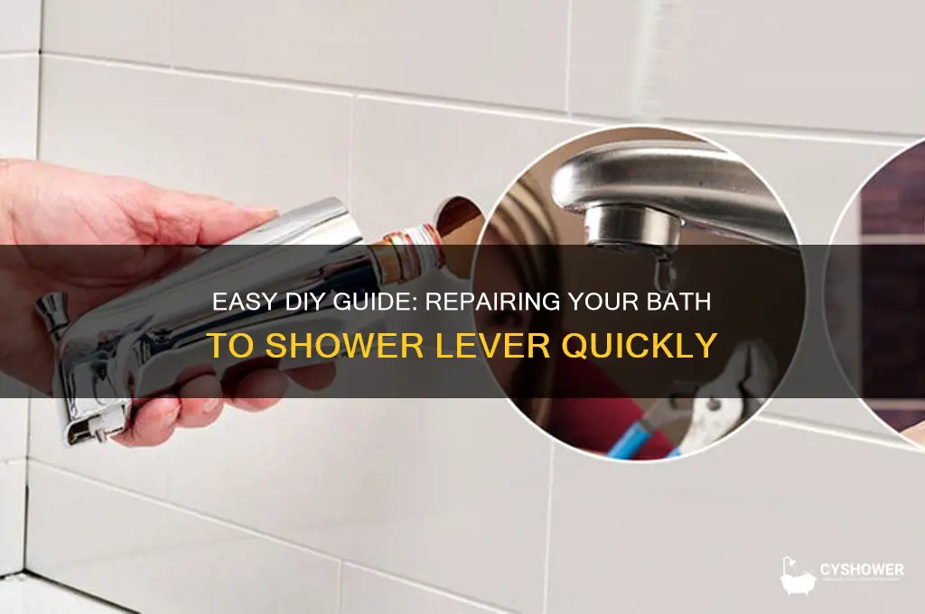 how to fix bath to shower lever