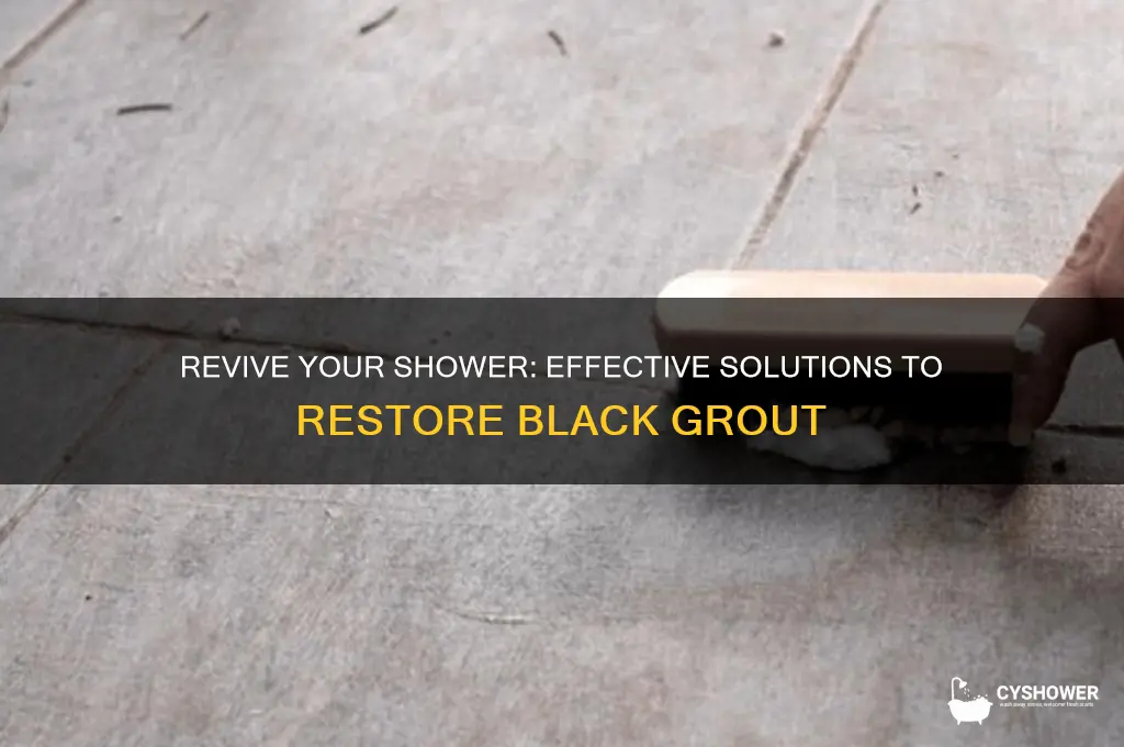 how to fix black grout in shower