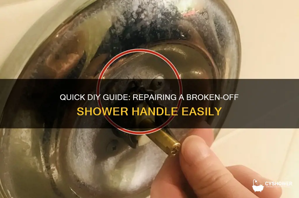 how to fix broken off shower handle
