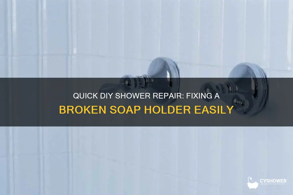 how to fix broken soap holder in shower