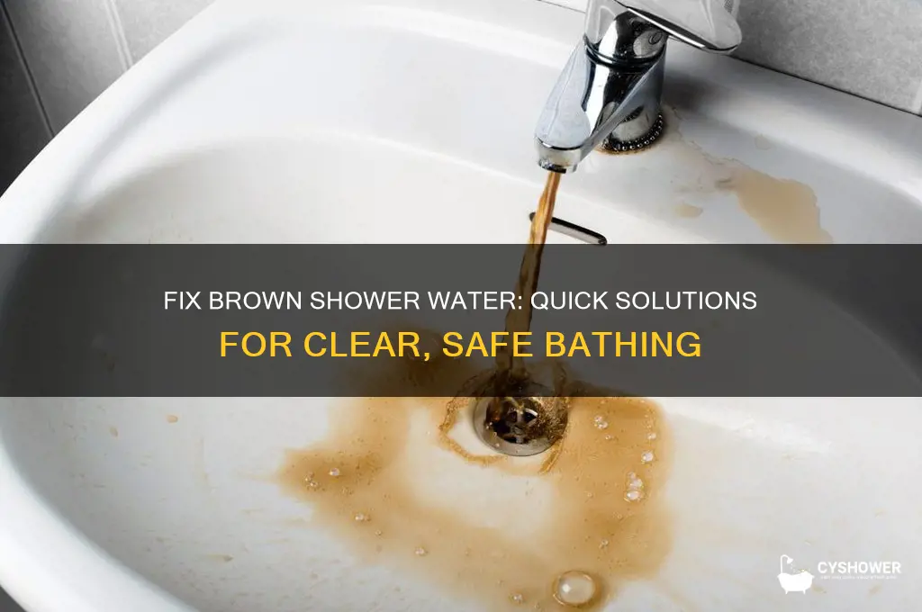 how to fix brown shower water
