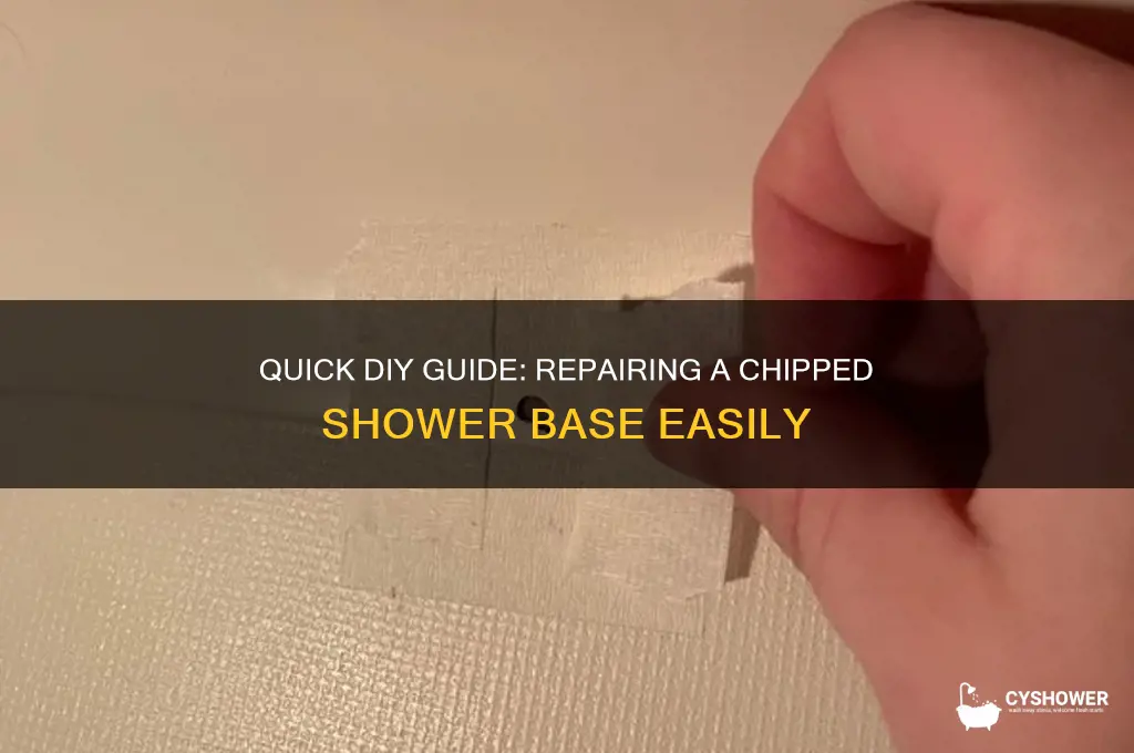 how to fix chip in shower base
