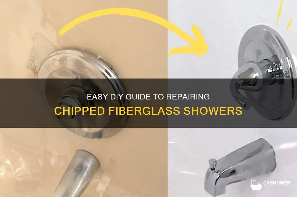 how to fix chipped fiberglas shower