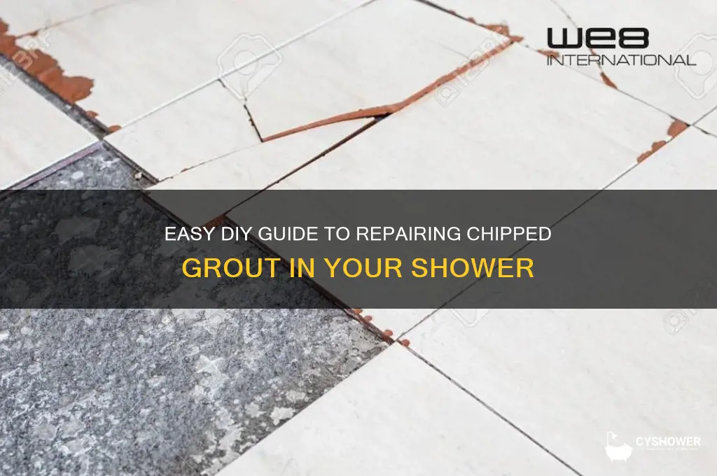 how to fix chipped grout in shower