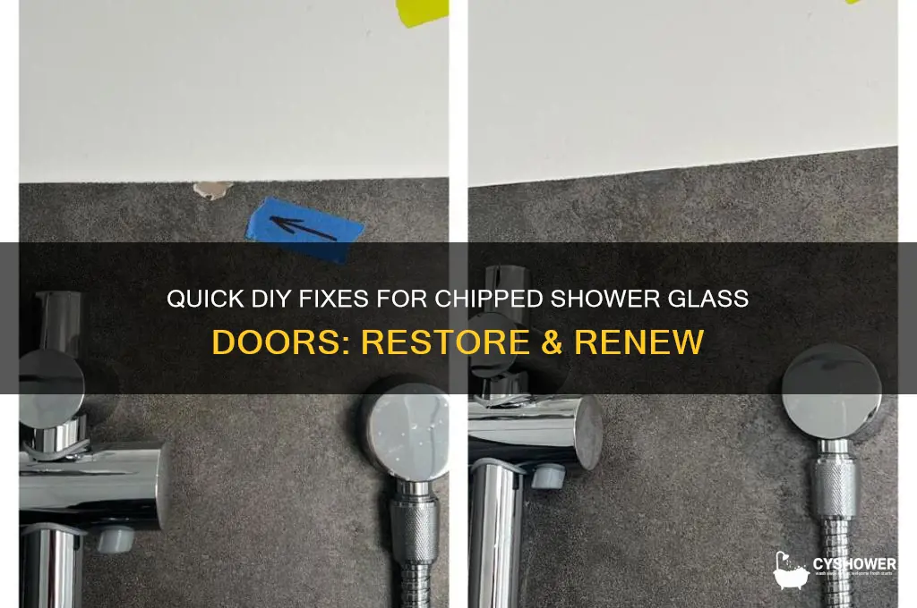 how to fix chipped off shower glass doors
