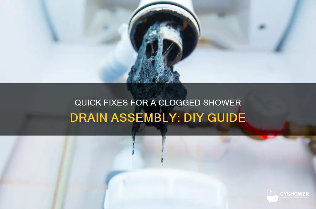 how to fix clogged shower drain assembly