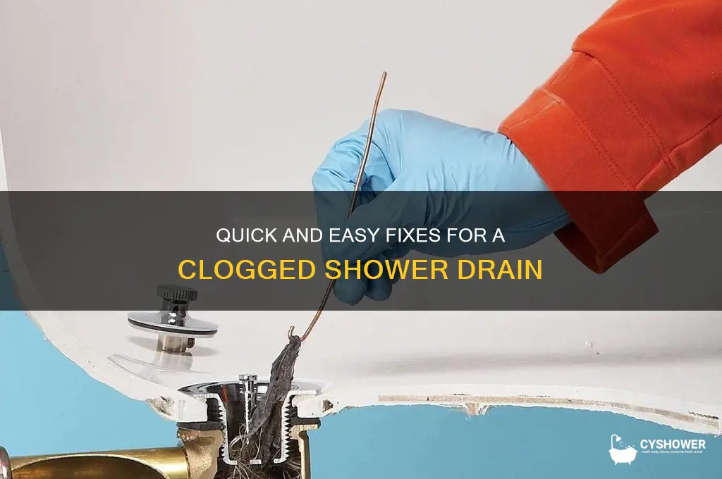 how to fix clogged shower