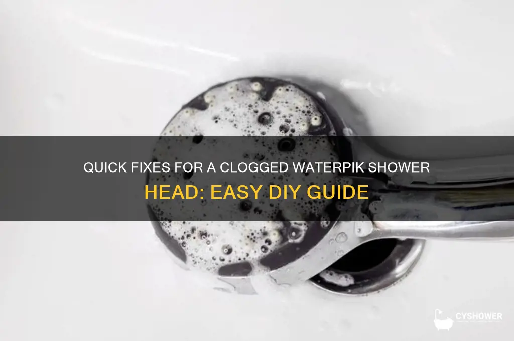 how to fix clogged waterpic shower head