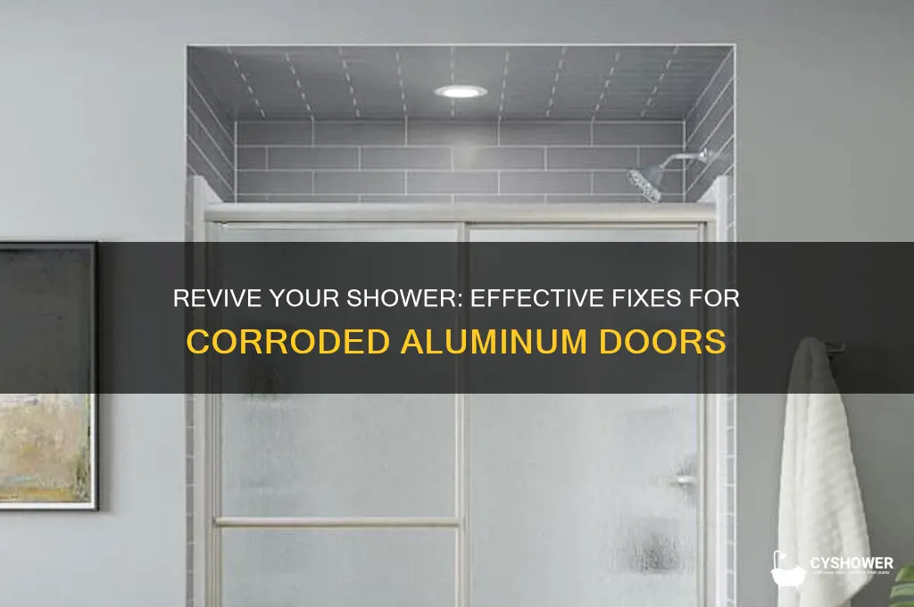how to fix corroded aluminum shower door