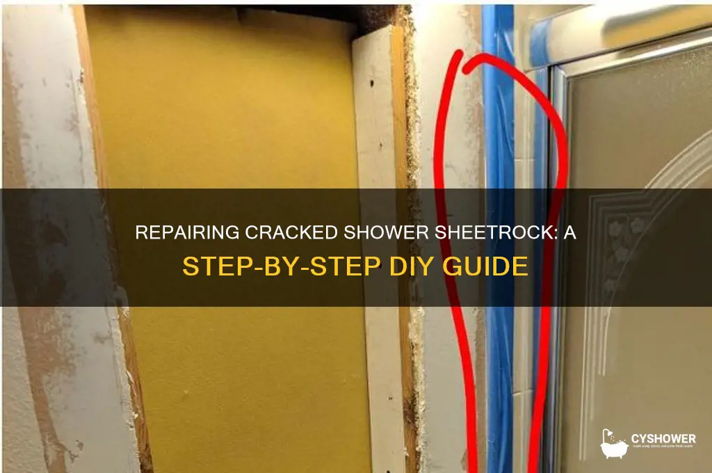 how to fix crack around shower sheetrock