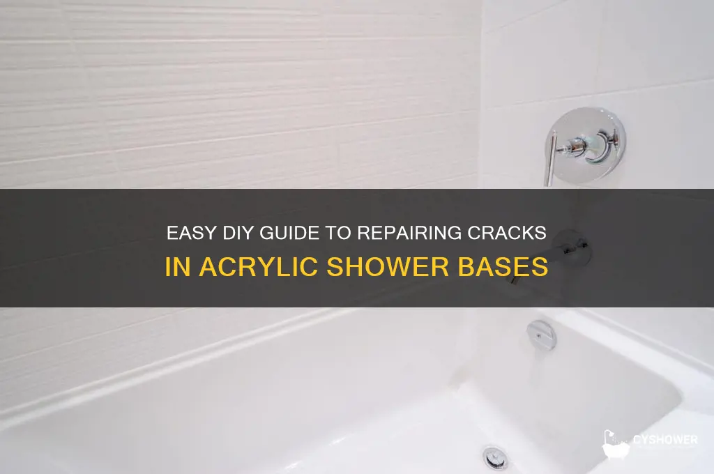 how to fix crack in acrylic shower base