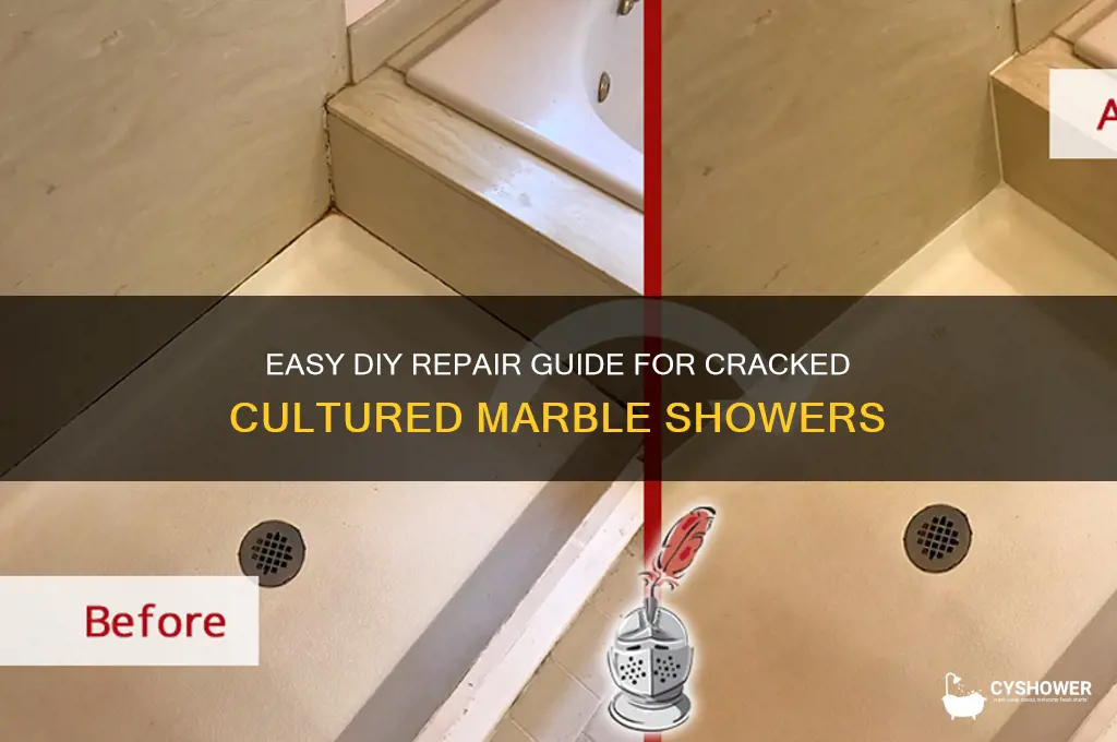 how to fix crack in cultured marble shower