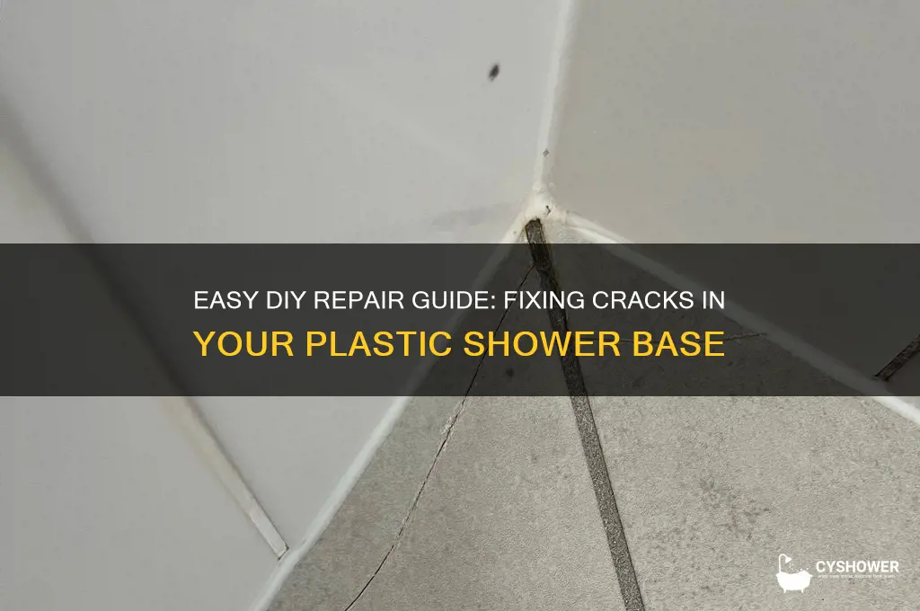 how to fix crack in plastic shower base
