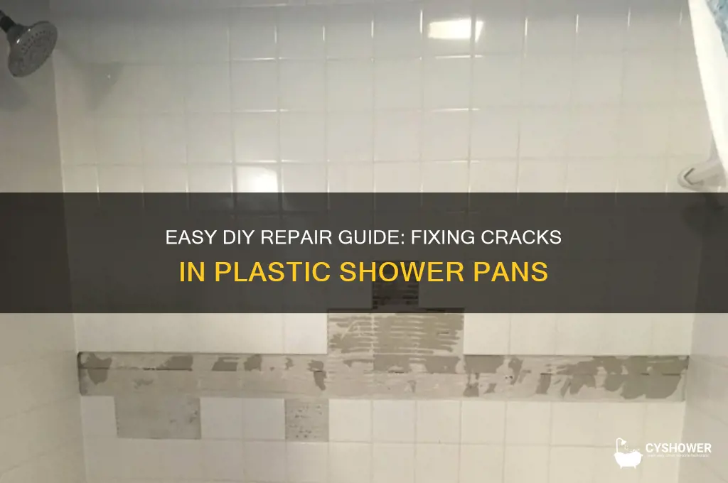 how to fix crack in plastic shower pan