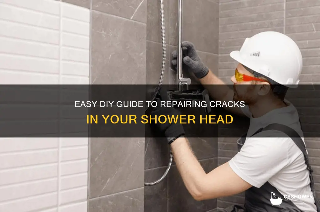 how to fix crack on shower heafd