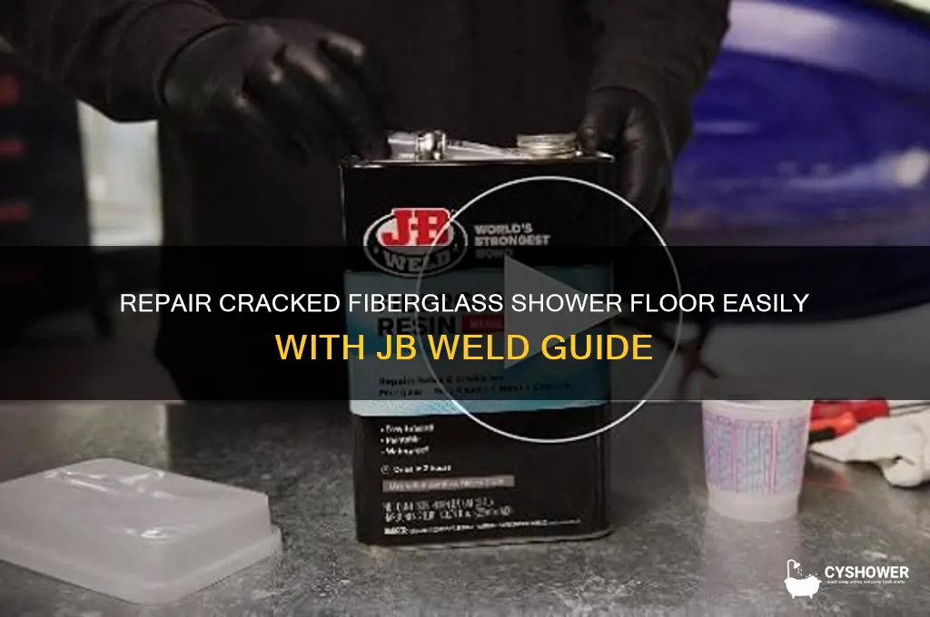 how to fix cracked fiberglass shower floor with jb weld
