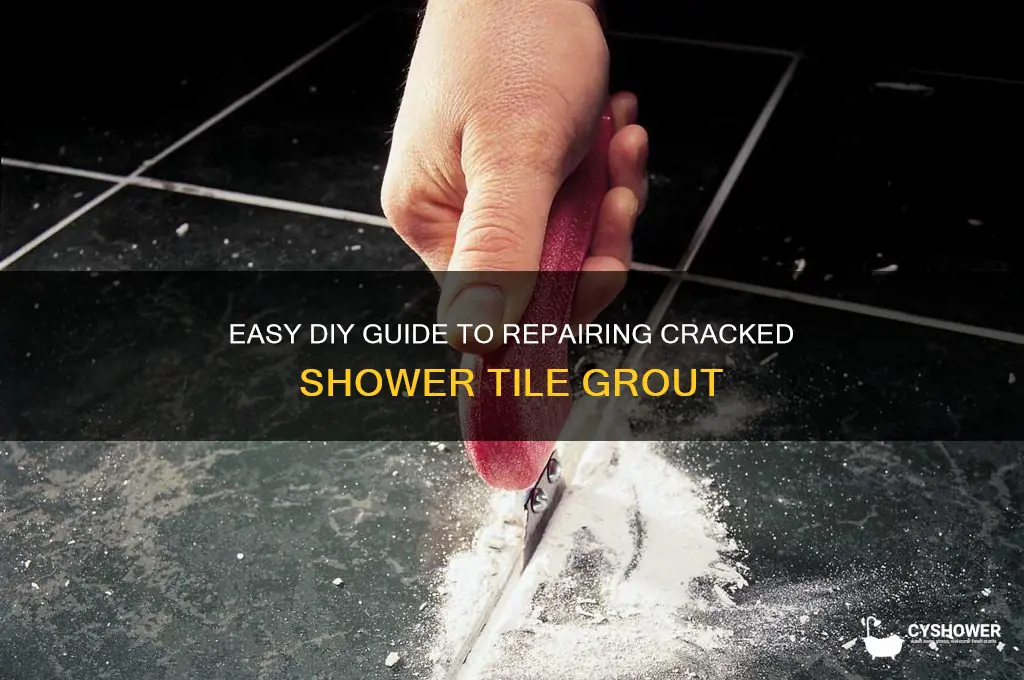 how to fix cracked grout between tiles in shower