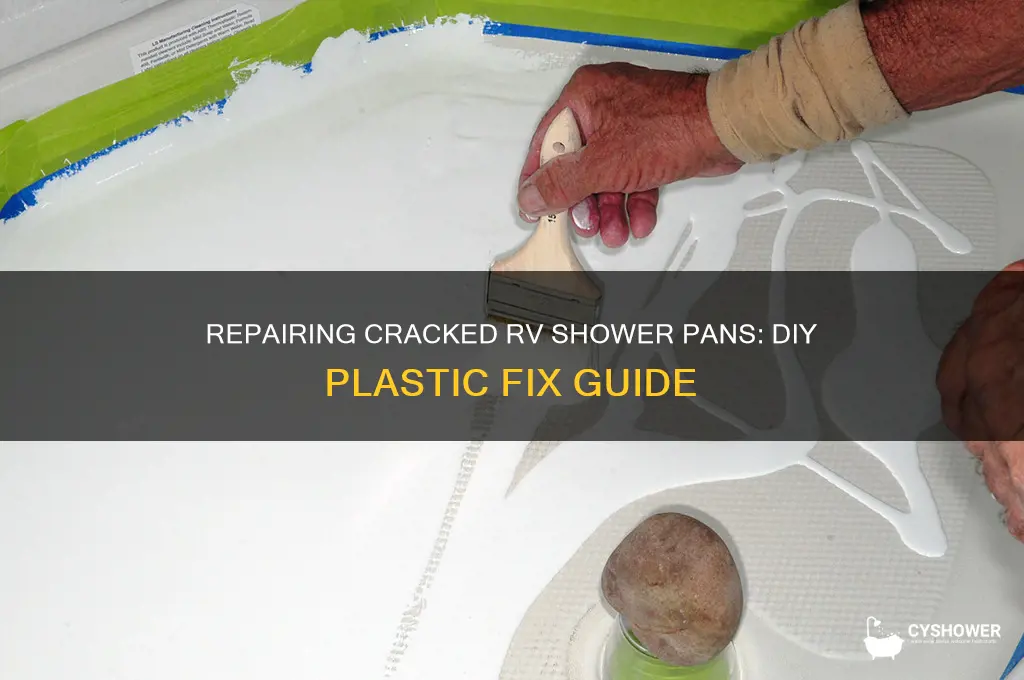 how to fix cracked plastic rv shower pan